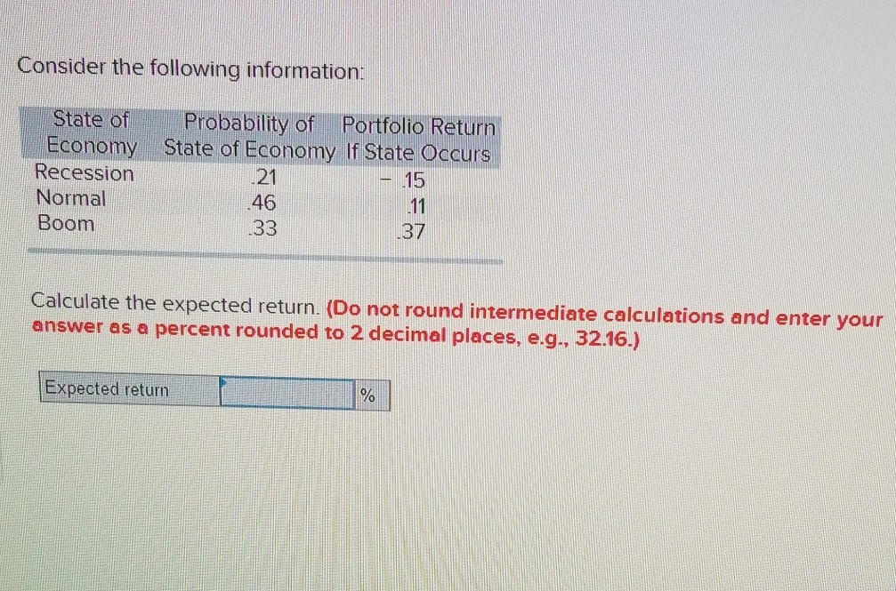 Solved Consider The Following Information: State Of | Chegg.com