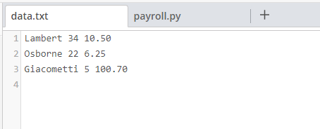 Solved Python coding: Instructions: The Payroll Department | Chegg.com