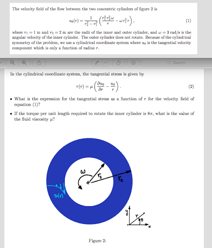 Solved The velocity field of the flow between the two | Chegg.com