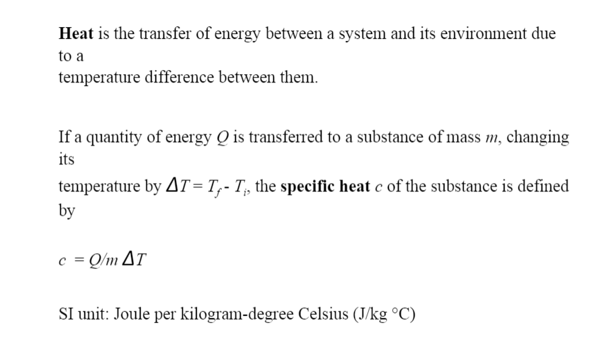 Solved Heat is the transfer of energy between a system and | Chegg.com