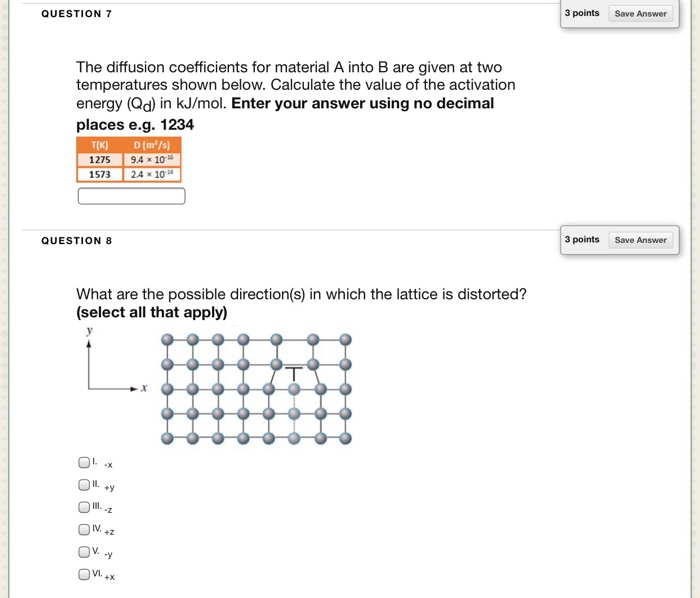 Solved QUESTION 7 3 points Save Answer The diffusion | Chegg.com