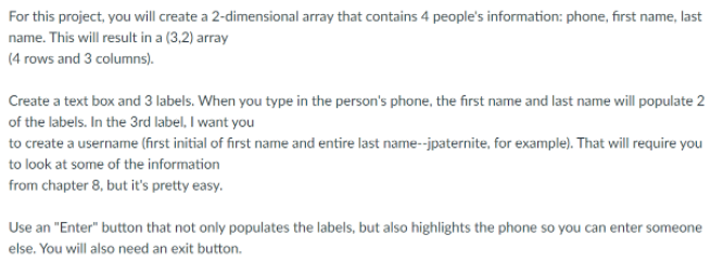 Solved Visual Basic Programming!!! PLEASE POST THE CODE AND | Chegg.com