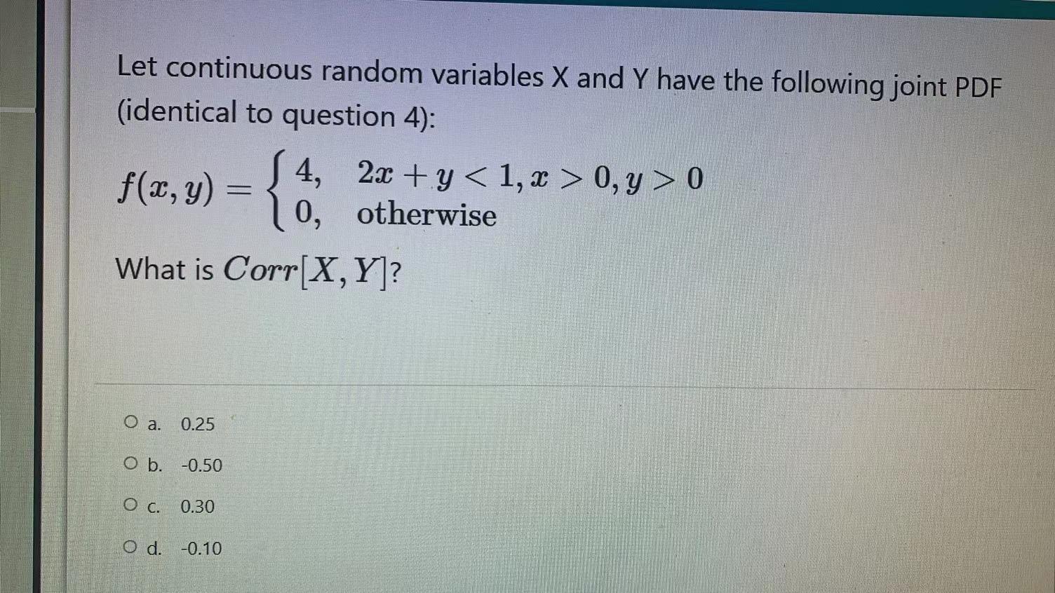 Solved Let continuous random variables X and Y have the | Chegg.com