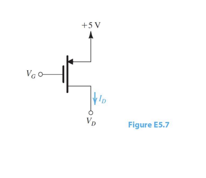 Solved Figure E5.7The PMOS Transistor Shown In Figure E5.7 | Chegg.com