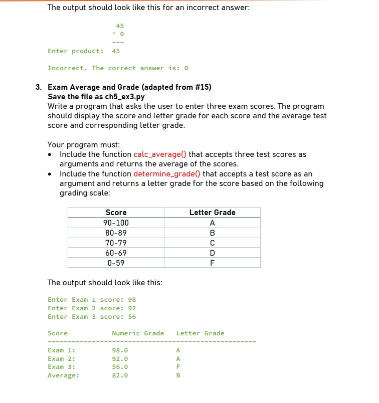 Complete The Following Programming Exercises Adapted | Chegg.com