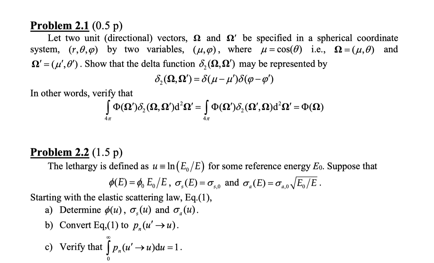 Solved Problem 2.1 (0.5p) Let two unit (directional) | Chegg.com
