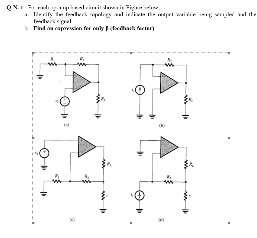 Solved Q-N. 1 For Each Op-amp Based Circuit Shown In Figure | Chegg.com