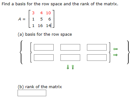 Solved Find a basis for the row space and the rank of the Chegg