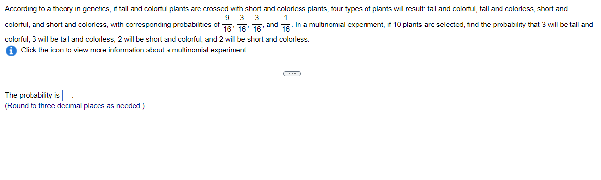 Solved According to a theory in genetics, if tall and | Chegg.com