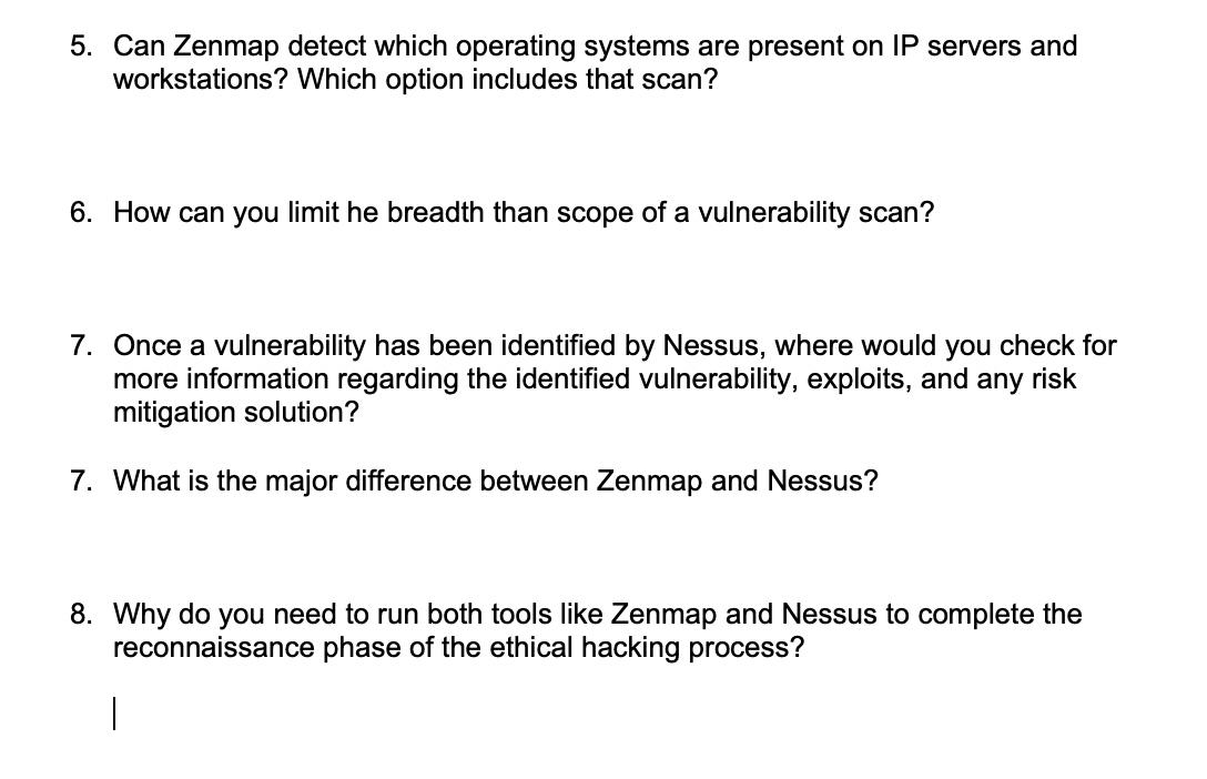 difference between zenmap and nessus