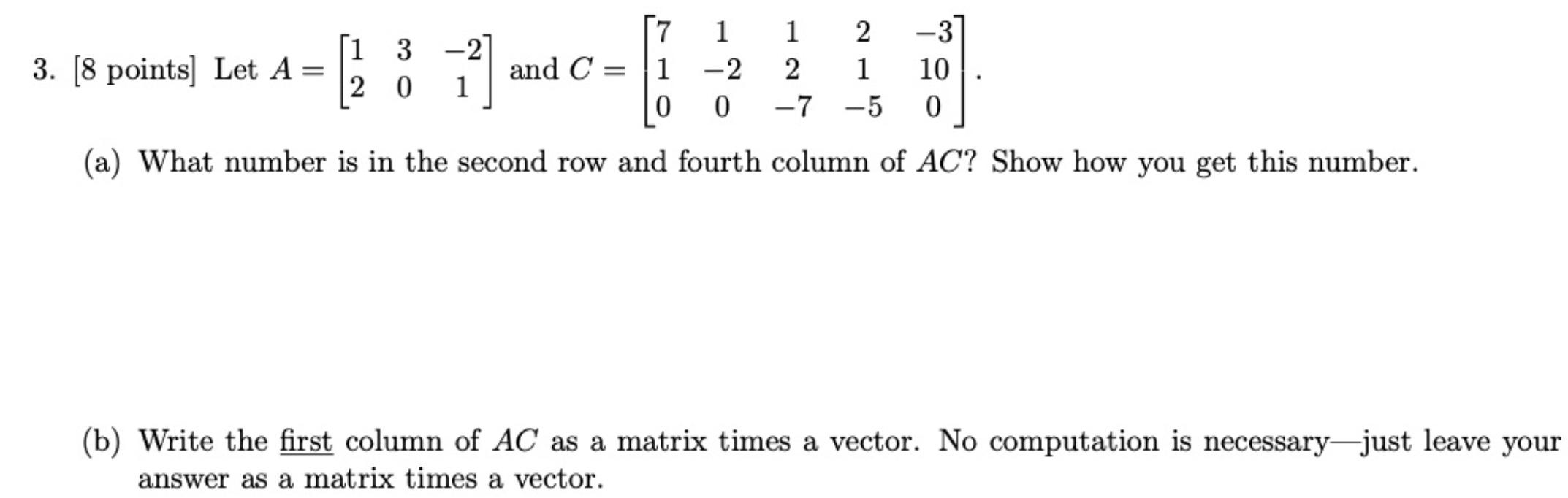 Solved THIS IS A LINEAR ALGEBRA QUESTION: Please answer this | Chegg.com