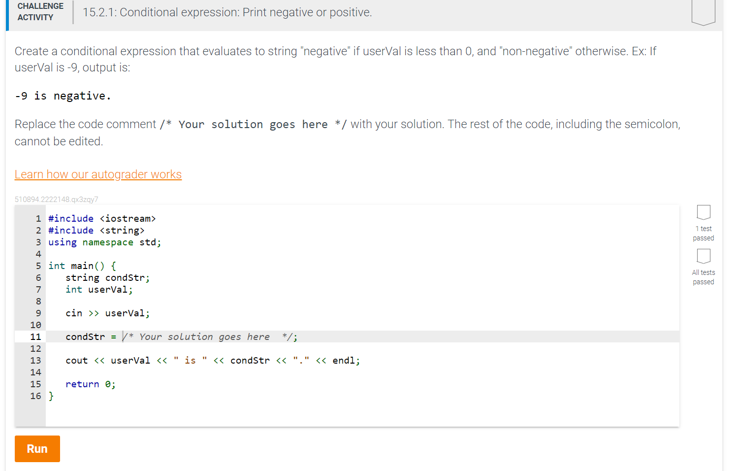 Solved Create A Conditional Expression That Evaluates To | Chegg.com