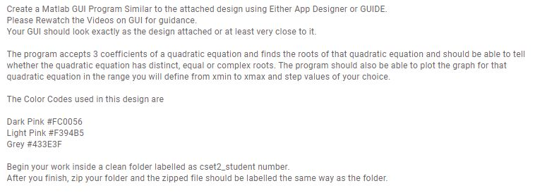 Matlab Equation Gui Create a Matlab GUI Program Similar to the attached | Chegg.com