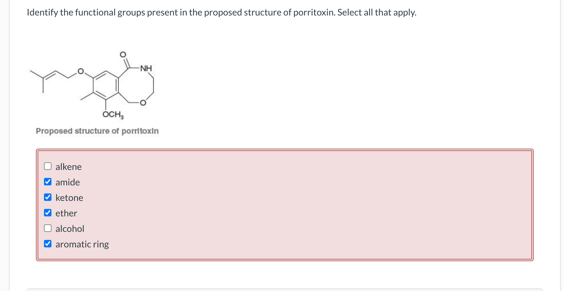 Solved Identify The Functional Groups Present In The 9651