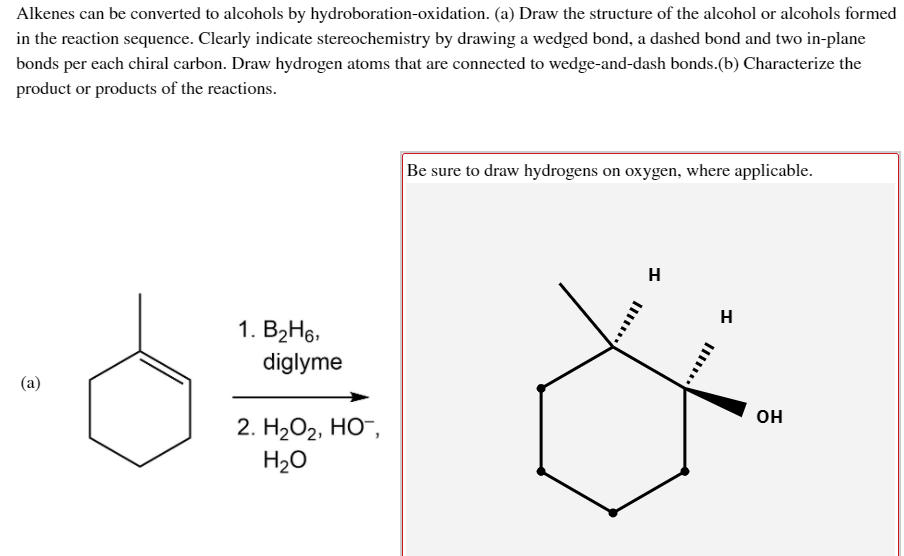 Solved Alkenes Can Be Converted To Alcohols By | Chegg.com