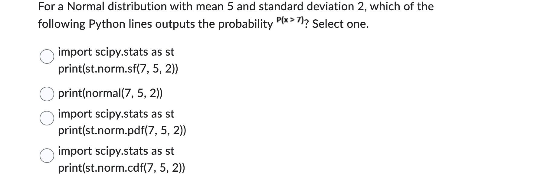 For a Normal distribution with mean 5 and standard | Chegg.com
