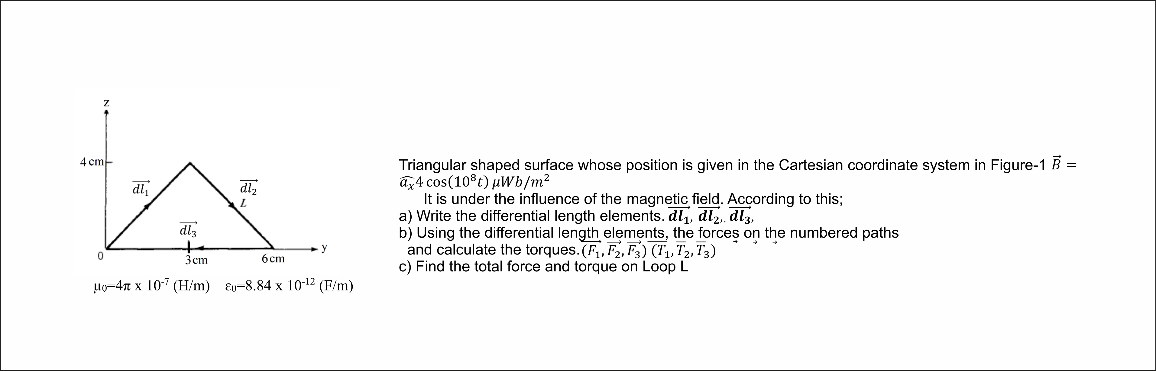 Solved Triangular shaped surface whose position is given in