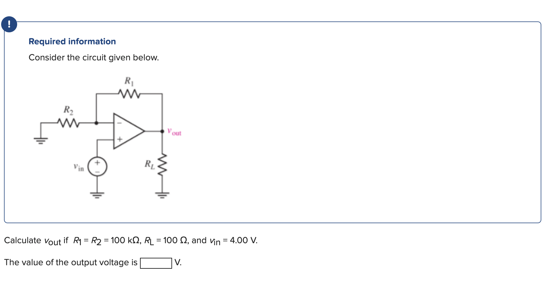Solved Required information Consider the circuit given | Chegg.com