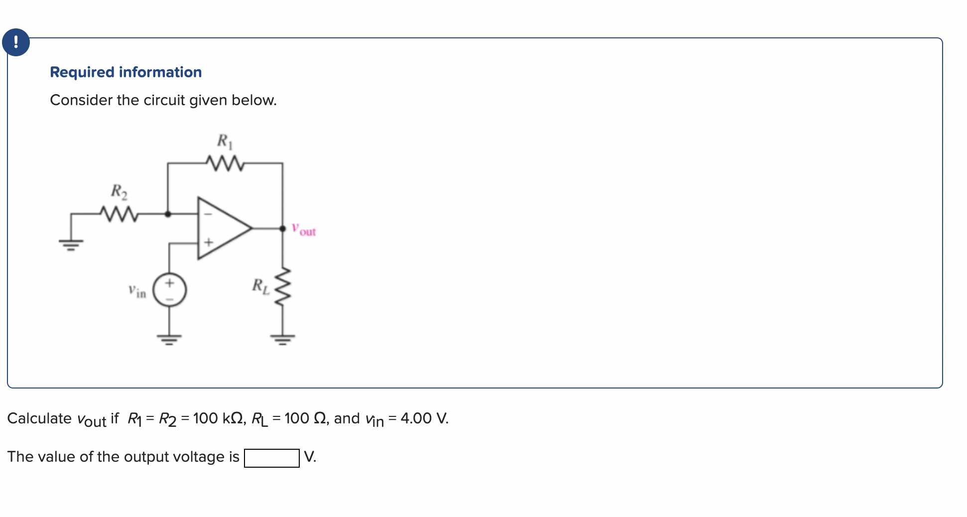 Solved Required Information Consider The Circuit Given | Chegg.com