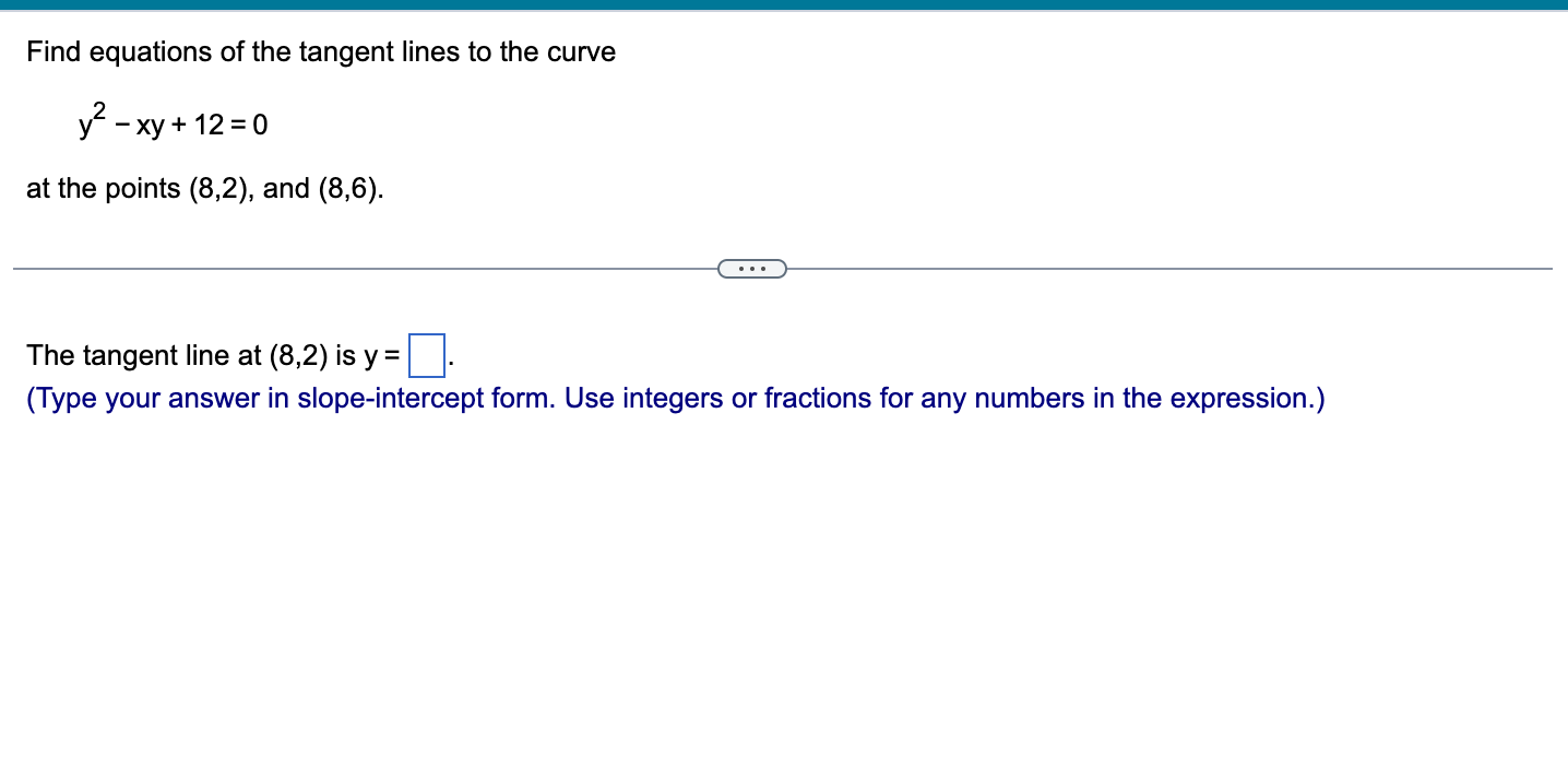 find equations of the tangent lines to the curve calculator