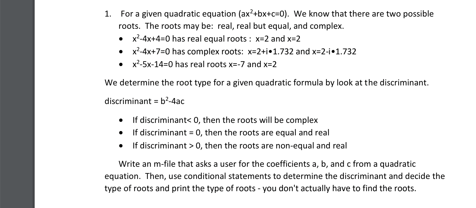 Solved For A Given Quadratic Equation Ax2 Bx C 0 ï We Know Chegg Solved For A Given Quadratic Equation Ax2 Bx C 0 ï We Know Chegg