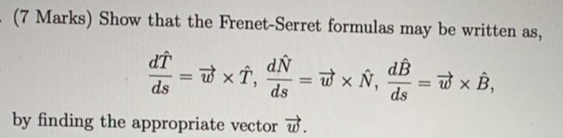 Solved (7 Marks) Show that the formulas may