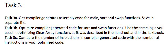 Solved Task 3. Task 3a. Get compiler generates assembly code | Chegg.com