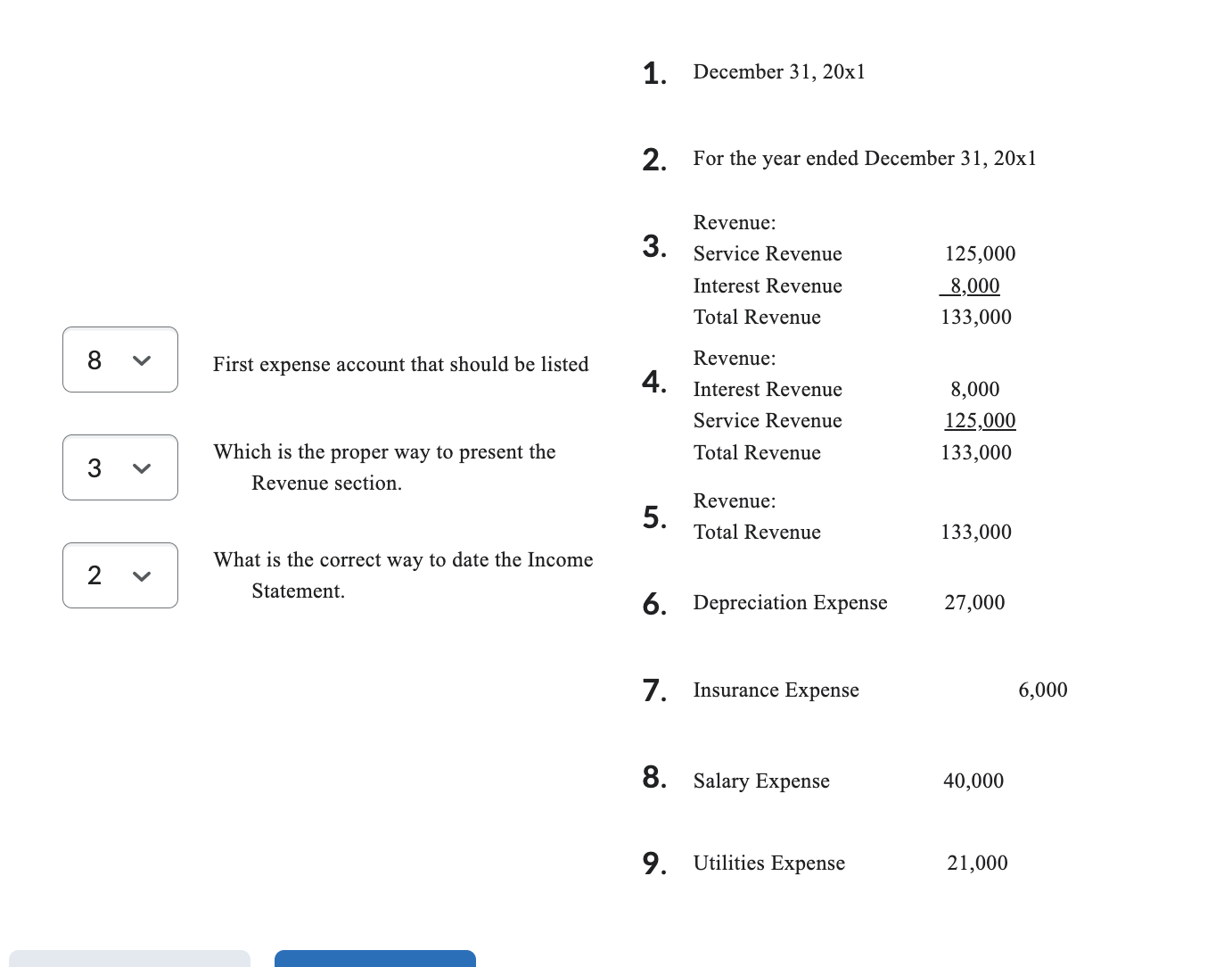 Solved Answer the following questions regarding the Income | Chegg.com