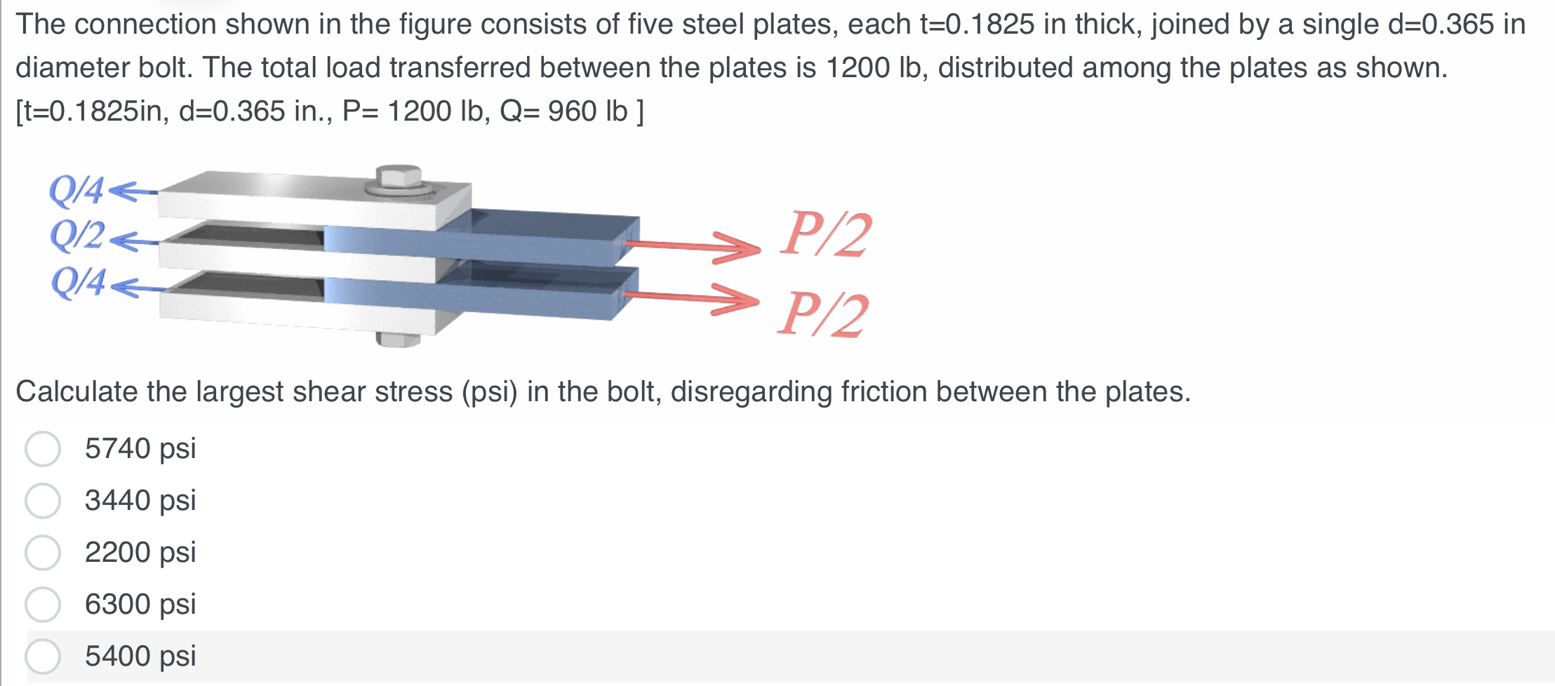 Solved The connection shown in the figure consists of five