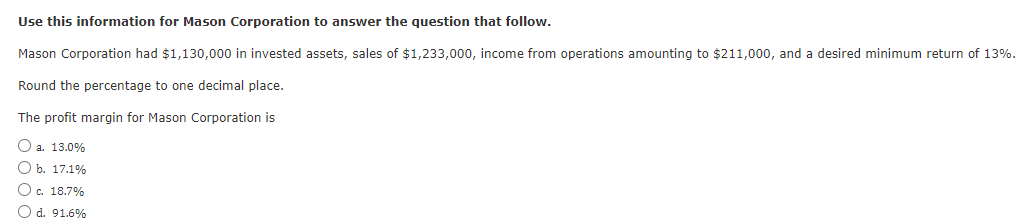 Solved Round the percentage to one decimal place. a. 14.9% | Chegg.com