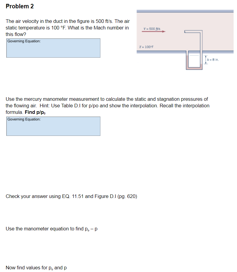 Solved The air velocity in the duct in the figure is | Chegg.com
