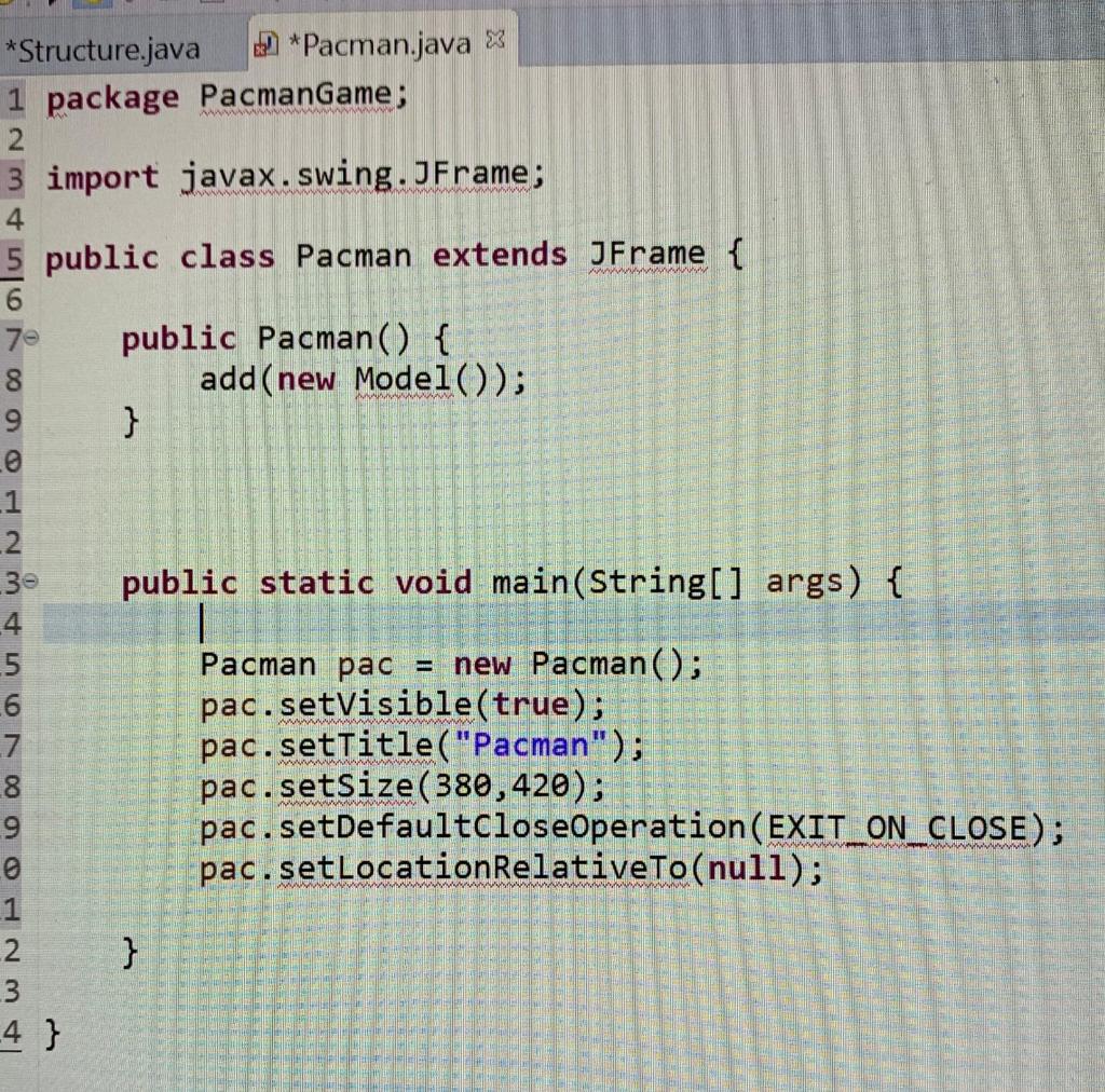 Solved Below there is a Pacman Game code by Java. Can you | Chegg.com