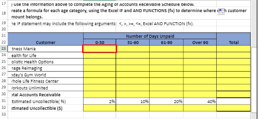 Solved Aging Of Accounts Receivable Method Excel Page 0355