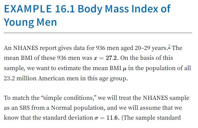 Body mass deals index example