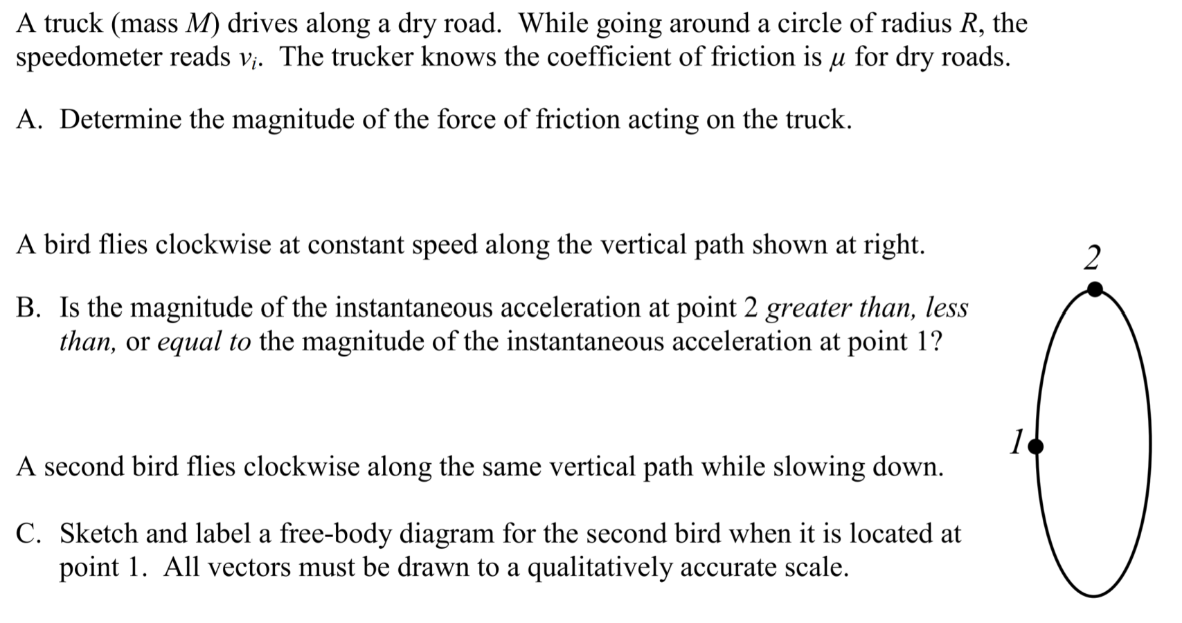 Solved A Truck Mass M Drives Along A Dry Road While Going Chegg Com