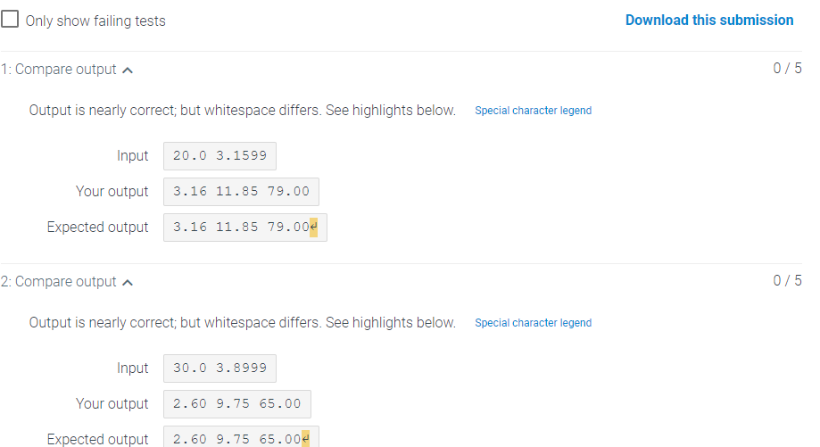 Solved How to add new line at end of printf? This is my