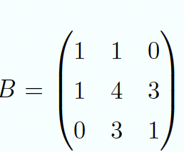 Solved B=⎝⎛110143031⎠⎞ | Chegg.com