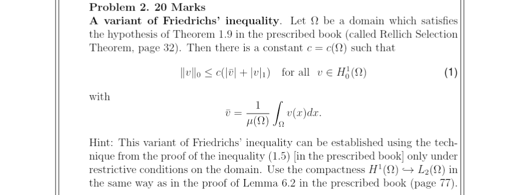 Solved Problem 2. 20 Marks A variant of Friedrichs' | Chegg.com