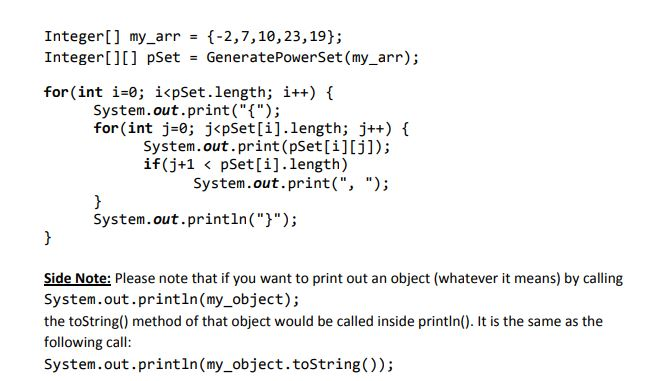 3. The Power Set of a set of (distinct) objects S is | Chegg.com