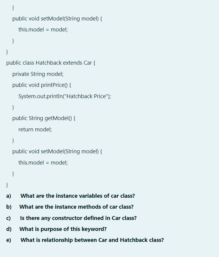Solved Consider the following Java program and answer the | Chegg.com