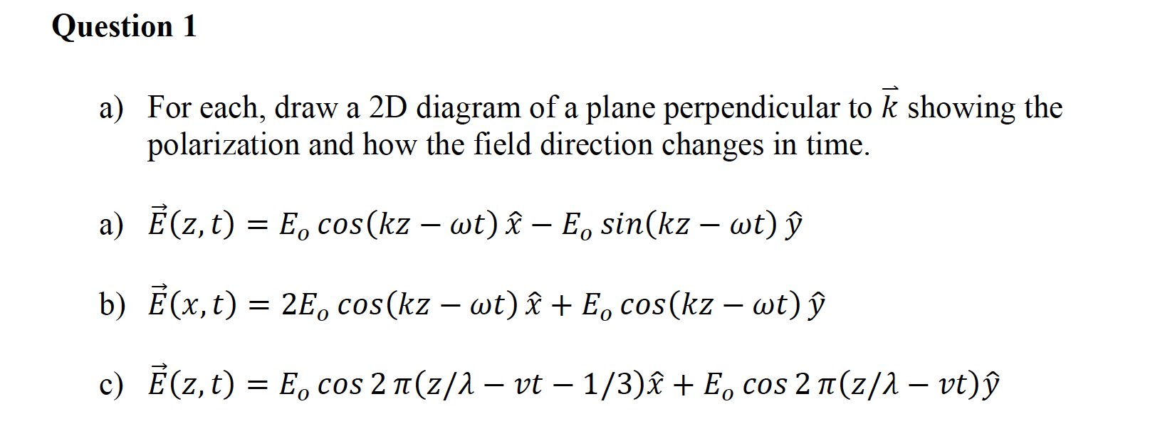 Solved Question 1 A For Each Draw A 2d Diagram Of A Plane Chegg Com