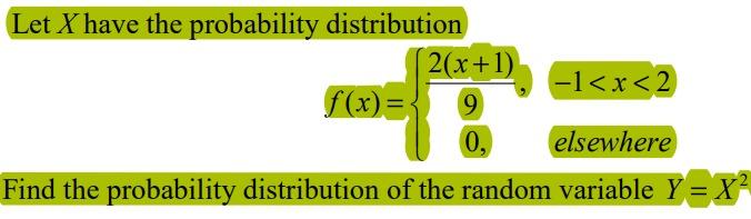 Solved Let X have the probability distribution | Chegg.com