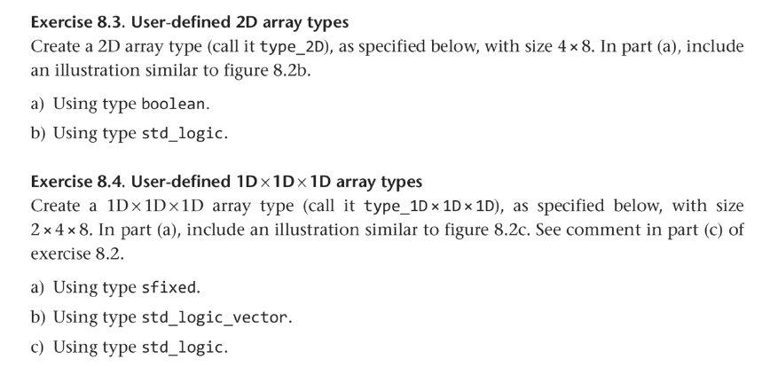 Exercise 8.3. User-defined 2D array types Create a 2D | Chegg.com