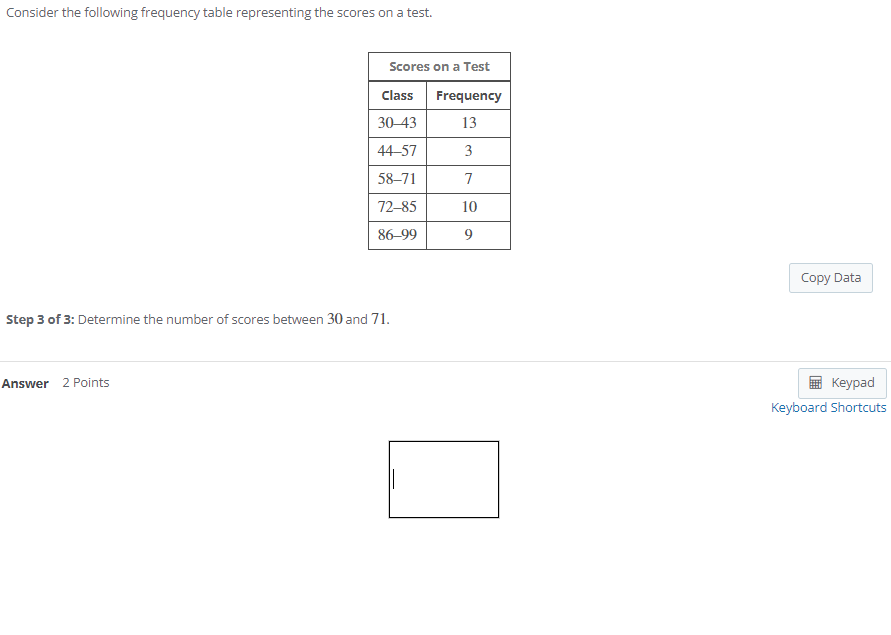 Solved Step 1 of 3 Determine the class width of each