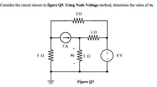 Solved Consider the circuit shown in figure Q5. Using Node | Chegg.com