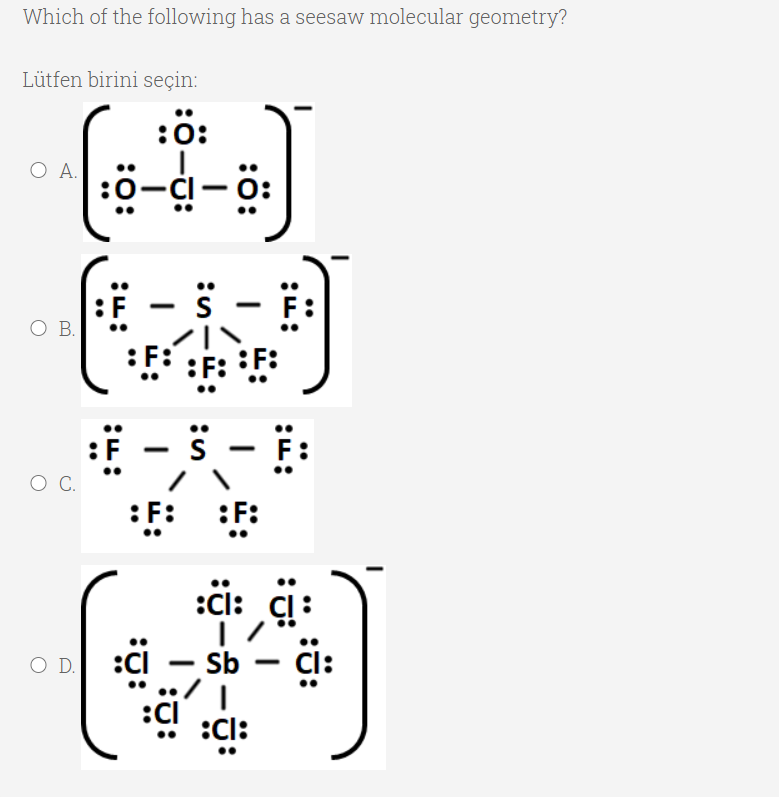 molecular geometry seesaw