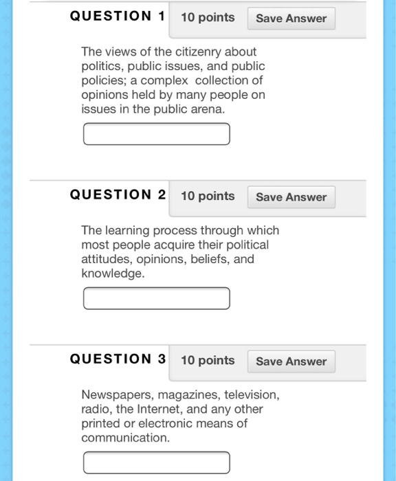 Solved QUESTION 1 10 Points Save Answer The Views Of The | Chegg.com