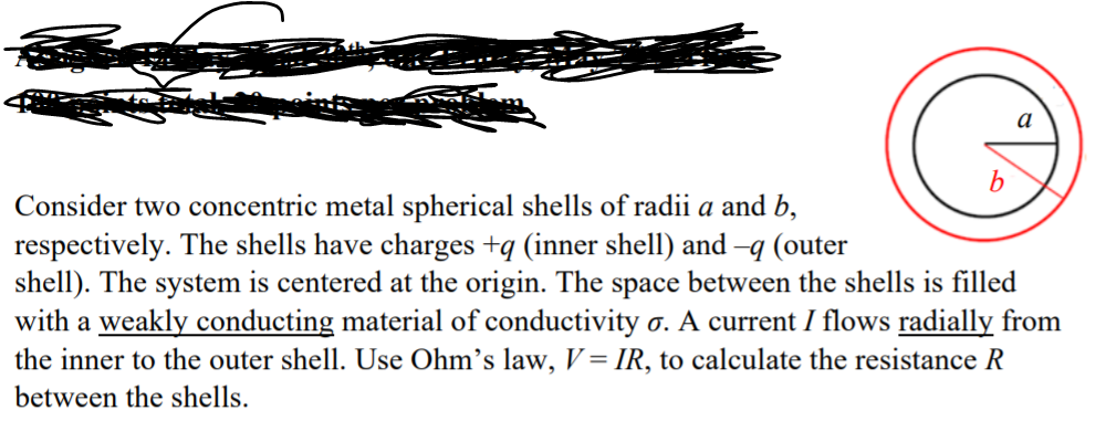 Solved Consider Two Concentric Metal Spherical Shells Of | Chegg.com