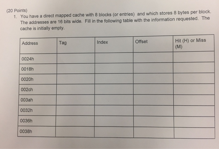 solved-20-points-1-you-have-a-direct-mapped-cache-with-8-chegg
