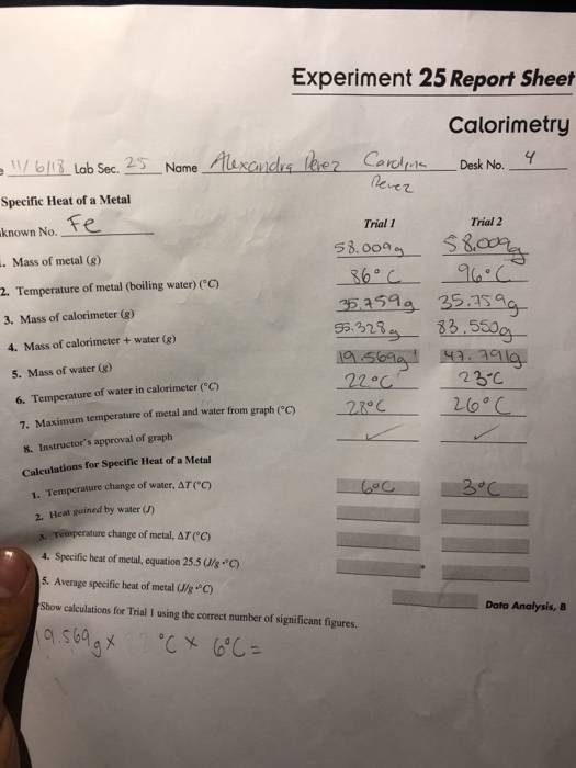 solved-experiment-25-report-sheet-calorimetry-613-lob-sec-chegg